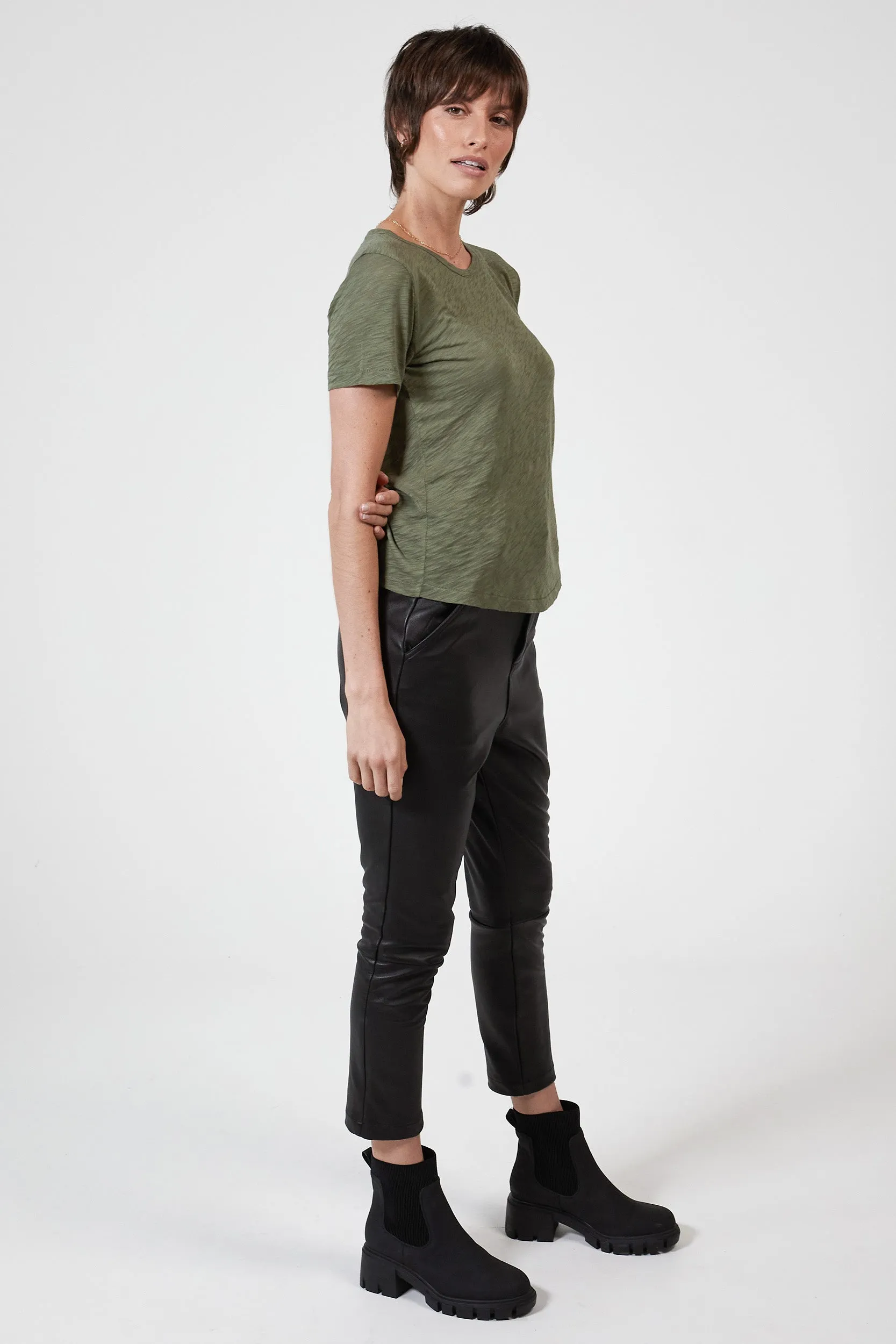 ZEPHYR SLUB TEE - KHAKI